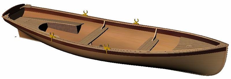 L41b-13.jpg - Version aviron (pas de puit) et duo: un rameur seul nage sur le banc central avec une légère assiette arrière, deux rameurs peuvent nager ensemble sans passager avec une assiette nulle.